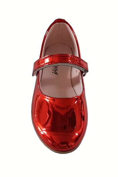welissa Red Mirror Patent Leather Girl's Ballerinas