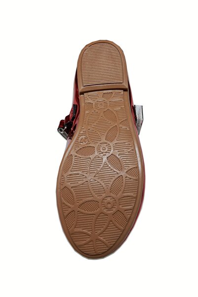 welissa Red Mirror Patent Leather Girl's Ballerinas