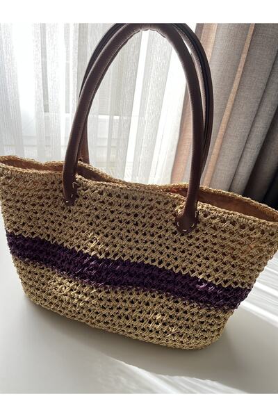 MOLİNA SHOP Двоколірна плетена сумка