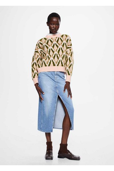 MANGO Woman Pulover oversize cu model