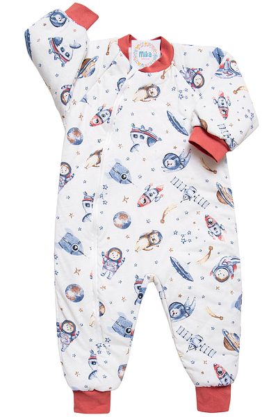 Mika Bebek & Çocuk Slim Fit Space Patterned Tile Binding Fiber Filled 2.0 Tog Boys Sleeping Bag