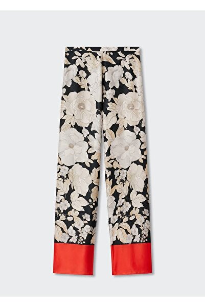 MANGO Woman Çiçek Desenli Pantolon