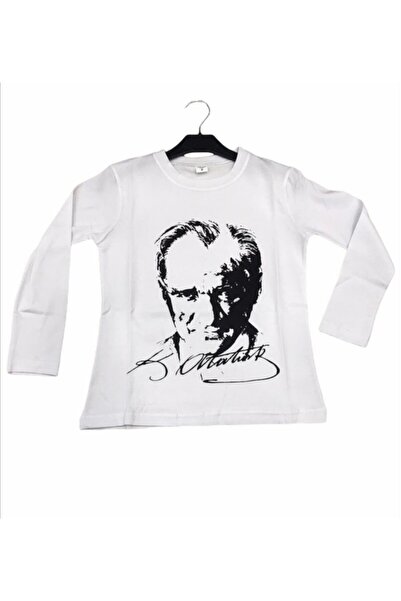 TONTİŞLER BEBEK VE ÇOCUK GİYİM تي شيرت أتاتورك بأكمام طويلة 2 (قطعتان) من الق...