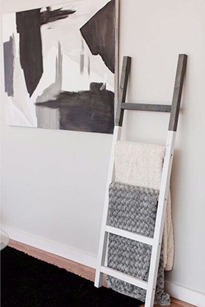 Efem Dekor Dekoratif Masif Ahşap Merdiven Dekoratif Merdiven Raf 150cmx40cm