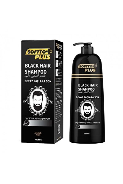 Softto Plus Black Hair Beyaz Saçları Siyahlaştıran Doğal Görünüm Ve Anında Etkili Şampuan 350 ml