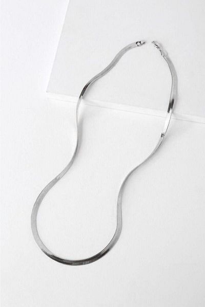 Mathilda Aksesuar Women's Silver Italian Chain Necklace