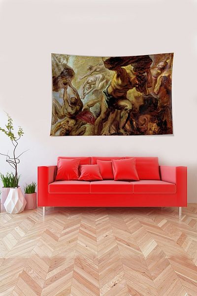 on the clouds Multi-Colored Load-Bearing Man Patterned Stain-Proof Velvet Fabric Wall Cloth Wall Carpet Tapestry