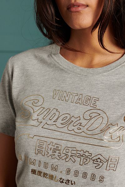 SUPERDRY T-Shirt - Grau - Regular Fit