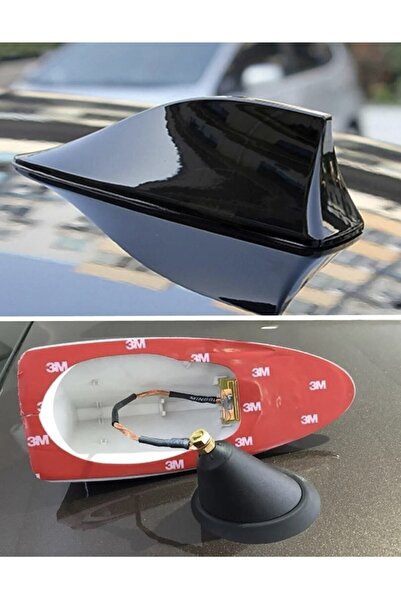 Leader Elektronik Anten Siyah Yüksek Çekim Gücü Jaws Balina Balık Sırtı