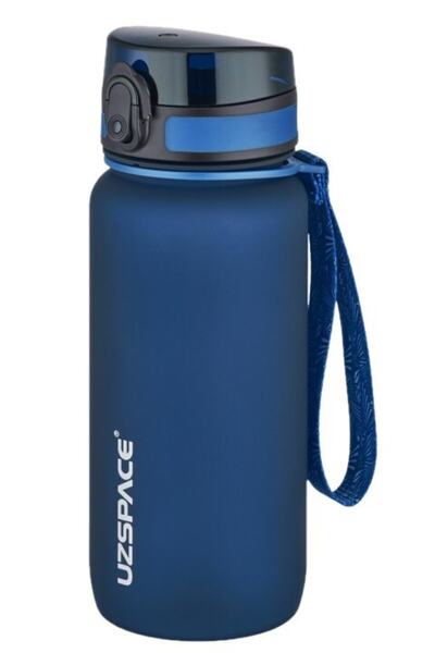 Uzspace >550 ml 3037 650ml Yeni Koleksyion Tritan Lacivert Su Matarası Plasti...