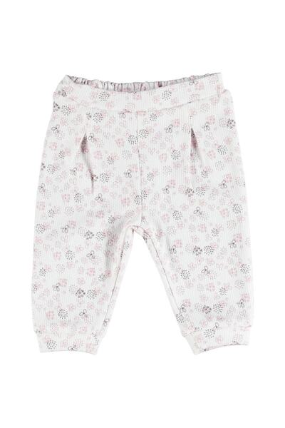 Bibaby Pink Clover Single Bottom Trousers Without Booties 57485 Ecru