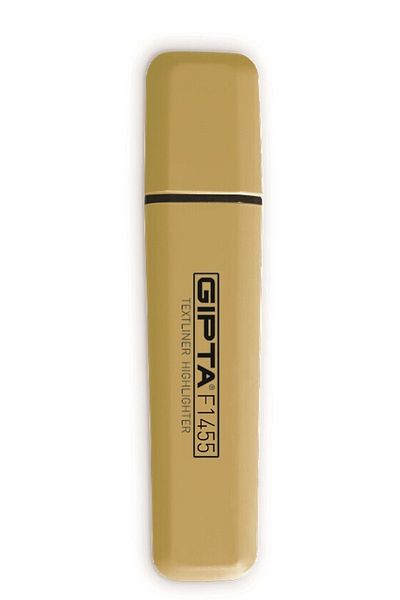 Gıpta Highlighter Marker - Highlighter Pen (Marking Pen) 5mm Cut Point Pastel Yellow (Pack of 12) F1455