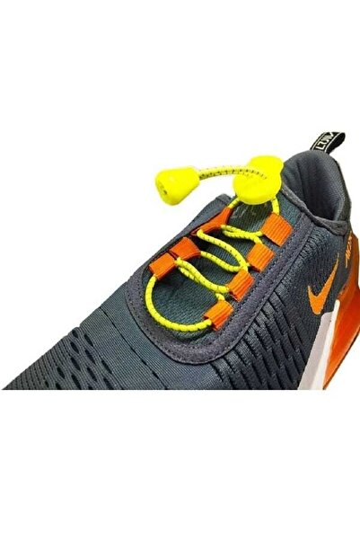 LUCKY White Smart Lockable Elastic Shoelaces Yellow 100 cm