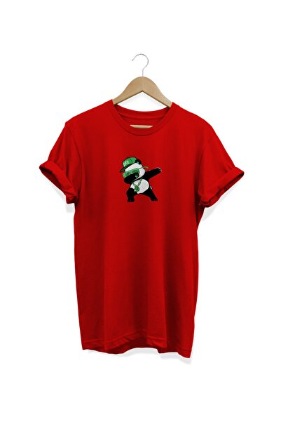 WİDİ Panda Štampano crvena T-shirt