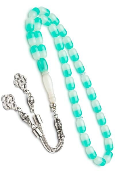 OTTOTESBİH Мъжки подарък капсула с кафяви, зелени и сиви молитвени броеници