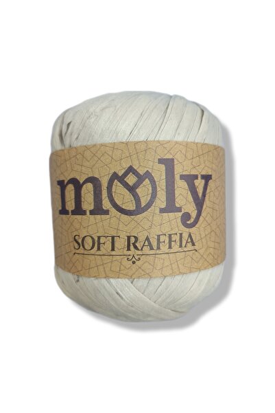 Moly Soft Raffia Ipek Çanta Supla Runner Rafya Ip 50gr | Açık Gri |