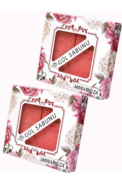 MonaRoza 4-Piece Rose Soap Set 2-Piece (2 Boxes X 4x75 Gr)