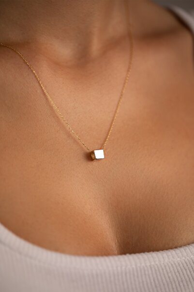 YAVUZ KUYUMCULUK 14 Ayar Altın Forse Zincir Küp Kolye