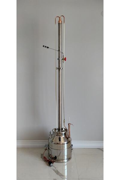 Lorddistiller 25 Litre Silver Serisi 2kw Reflux Ve Pot Still Damıtma Imbik Distilasyon + 2 Kw Kuşak Isıtıcı