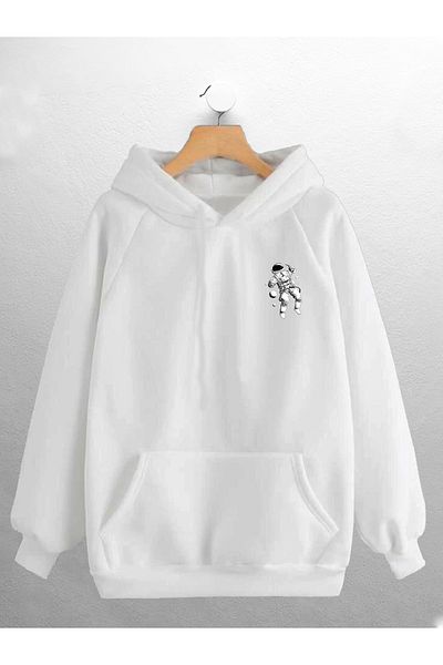 CANDEL Φούτερ Unisex με κουκούλα Astronaut με στάμπα