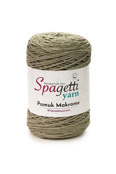 Spagettiyarn Καμβάς Χακί Μακραμέ Σχοινί