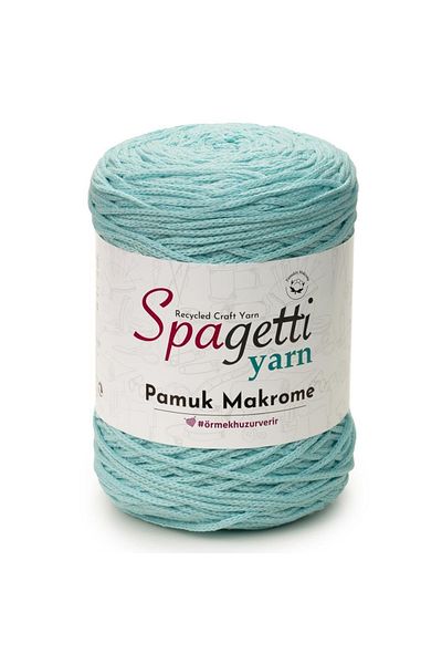 Spagettiyarn Μέντα Πράσινο Βαμβακερό Μακραμέ Σχοινί
