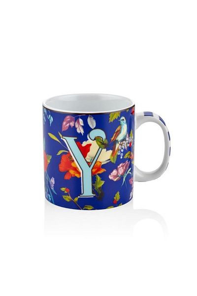 The Mia Floragram Mug Letter Y