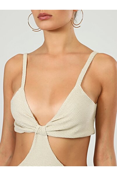 Juste Studio Сукня з декольтованою талією Tricot Ecru