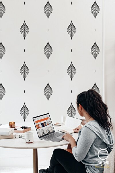 ANGARYA Modern Stil, Dekoratif Yapraklar, Ev Dekorasyon, Şeffaf Duvar Sticker