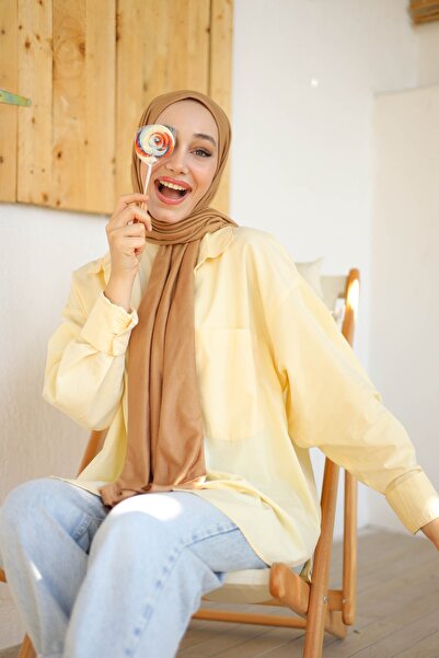 Aksesuar Şal din Bumbac Pieptănat Camel