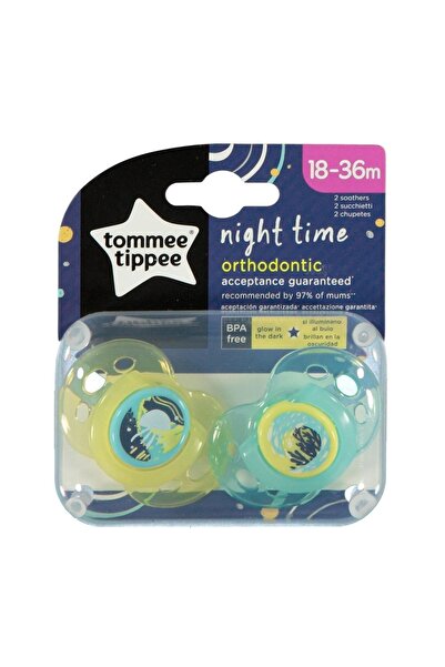 tommee tippee Ortodontik Gece Emziği 2'li 18-36 Ay