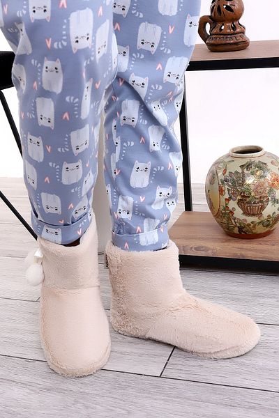 Wordex Rd B307 Chinchila Γυναικείες Παντόφλες Home Boots Home Shoes