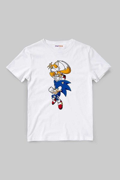 Morinna İm Tricou unisex pentru copii cu imprimeu Sonic And Tails Mr-28