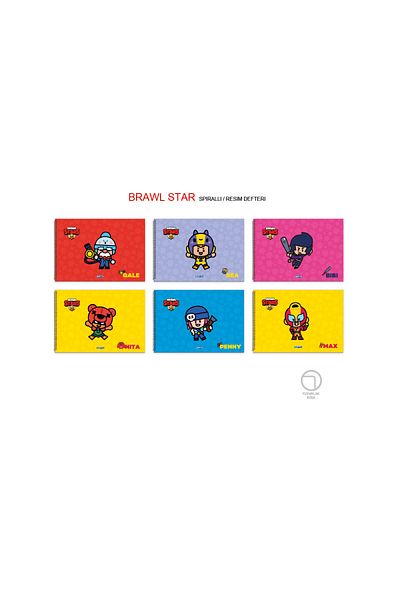 Gıpta Brawl Stars Caiet cu imagini în spirală 17x24 15 coli
