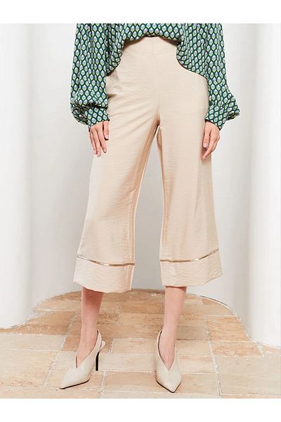 LC Waikiki High Waist Standard Fit Straight Women Capri
