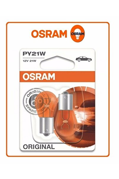 Osram 7507 Py21w 12v 21w 93 Sinyal Sarı Amber 2'li Set Düz Tırnak