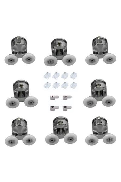 EYM Duşakabin Tekerleği Rulman Metal Gövde 8 Li Set Teker Çapı 24 mm