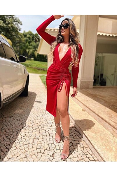 MAYHOŞ BUTİK Kadın Midi Boy Elbise