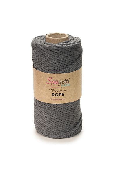 Spagettiyarn 3mm 250g Καπνιστό 3 Twist Rope Macrame Twine