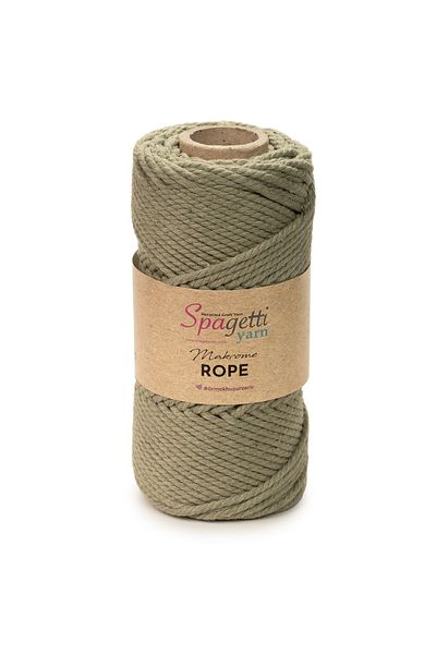 Spagettiyarn 3mm 250g Χακί 2 Περιστρεφόμενο Σχοινί Μακραμέ