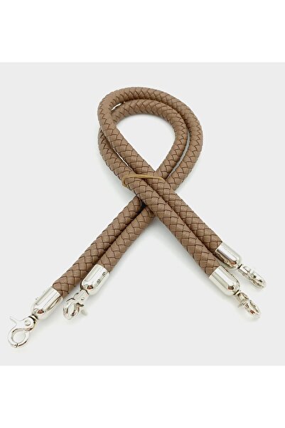 angel çanta aksesuar Vizon Örme Çanta Sapı Gümüş Metal