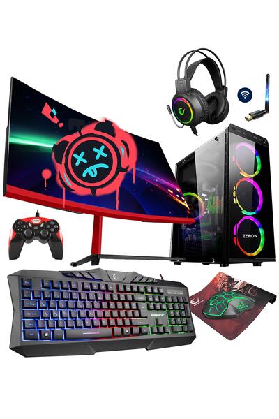 Zeiron Rsx30 Ryzen 5 5600x 16gb 128gb M.2 Ssd+500gb Hdd Gtx1650 24" 144hz Oyu...