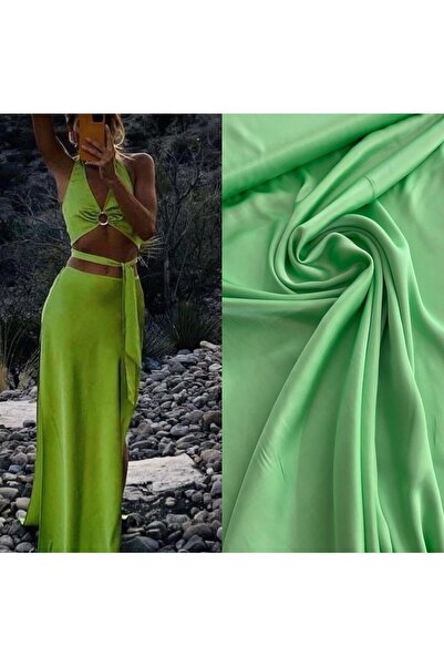 Modelkumas Double Saten Fıstık Yeşili