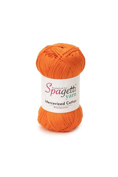 Spagettiyarn Πλεκτό νήμα από βαμβακερό πορτοκαλί Mercerized