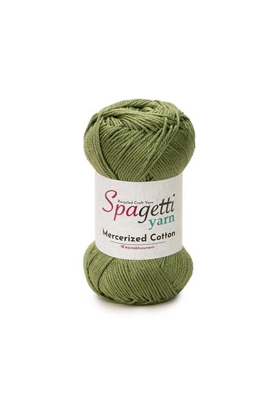 Spagettiyarn Πράσινο νήμα πλεξίματος χειρός Mercerized Cotton Oil
