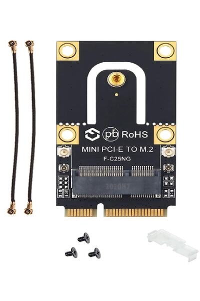 Alfais 5088 Mini Pci-e Express To M.2 Ngff Wifi Wireless Bluetooth Çevirici D...