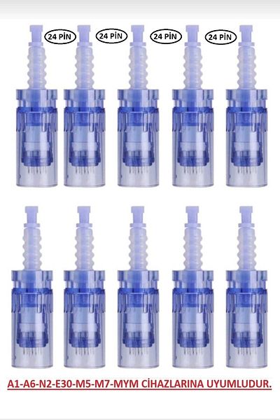 east medical DrPen 10 Pieces 24 Pin Needle Compatible with Dermapen A1-a6-e30-n2-m5-m7-mym Devices