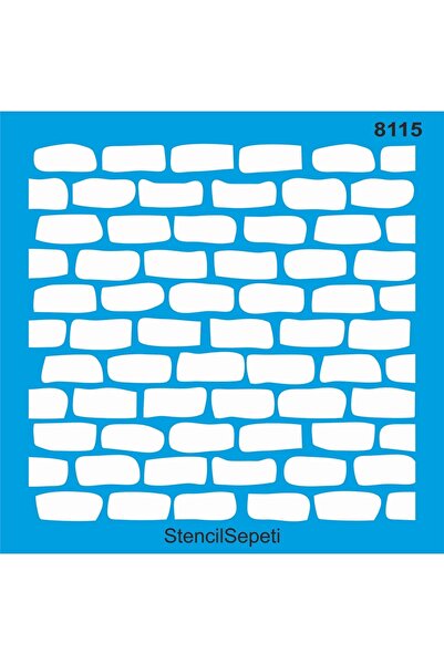 StencilSepeti Tuğla Deseni - Kalın Malzeme Şablon - Iadesi Yoktur - 100x100cm