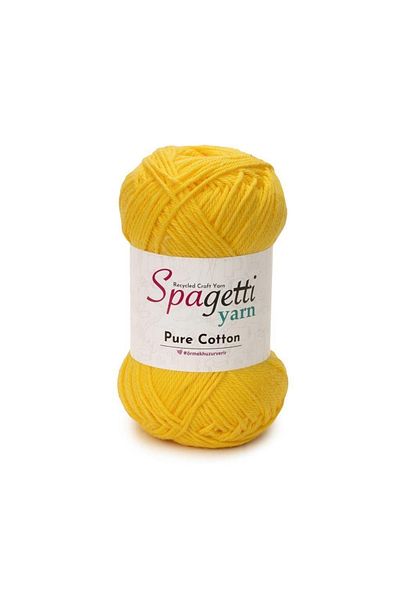 Spagettiyarn Pure Cotton Yellow Hand Knitting Yarn