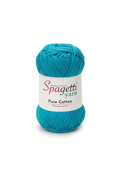Spagettiyarn Pure Cotton Turquoise Hand Knitting Yarn